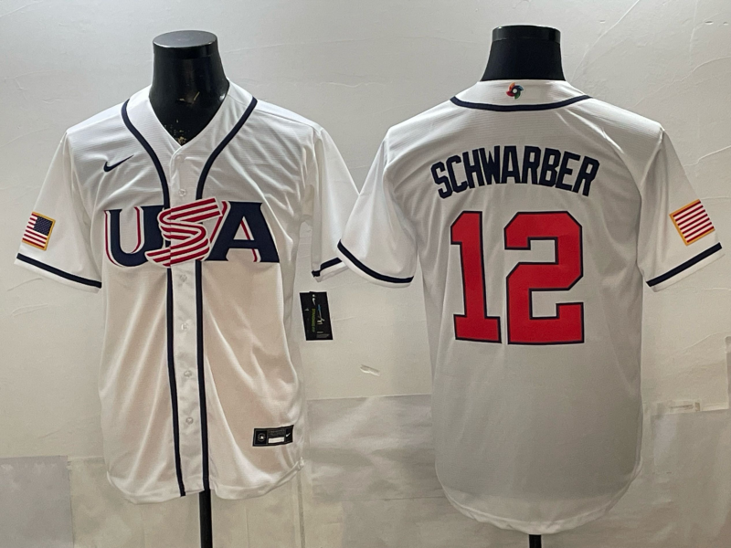USA National Embroidered Baseball Team 2026 World Cup Team Jersey T-shirt