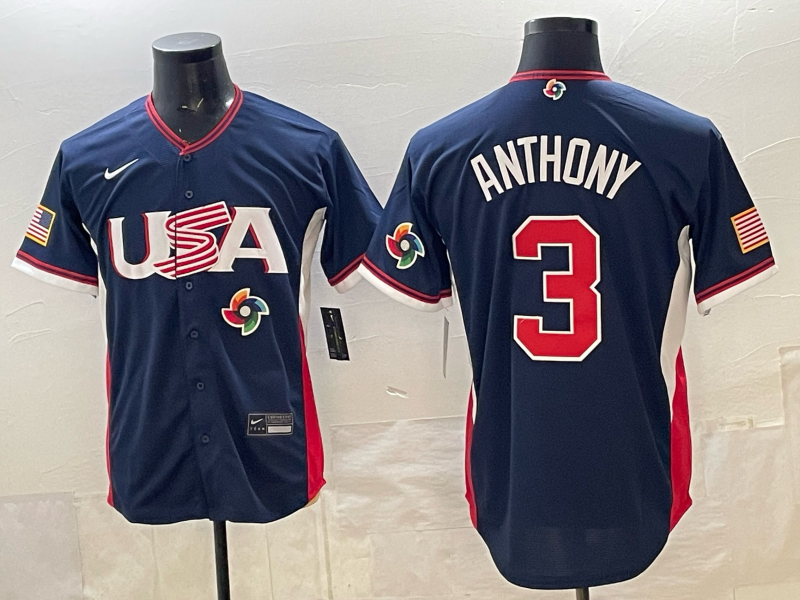 USA National Embroidered Baseball Team 2026 World Cup Team Jersey T-shirt