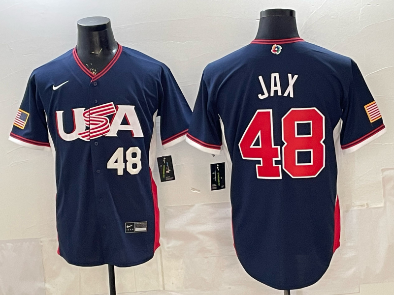 USA National Embroidered Baseball Team 2026 World Cup Team Jersey T-shirt