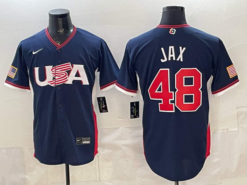 USA National Embroidered Baseball Team 2026 World Cup Team Jersey T-shirt