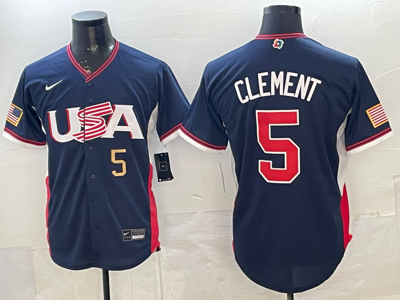 USA National Embroidered Baseball Team 2026 World Cup Team Jersey T-shirt