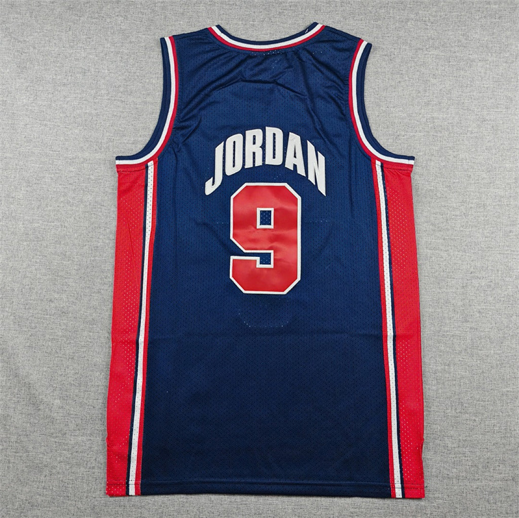 USA Basketball Dream Team #9 Jordan Retro Jersey – Sizes S–XXXL