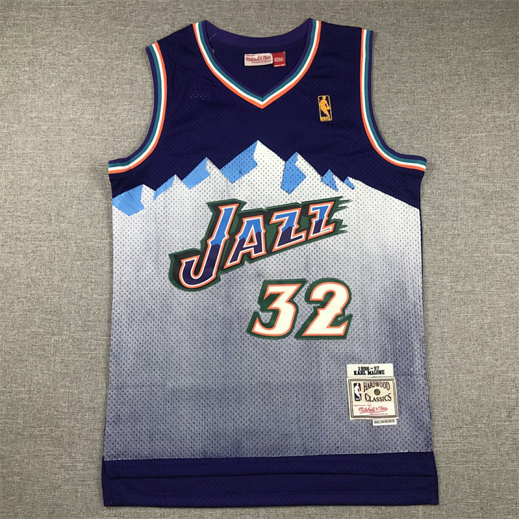 Karl Malone #32 Utah Jazz NBA Retro Jersey