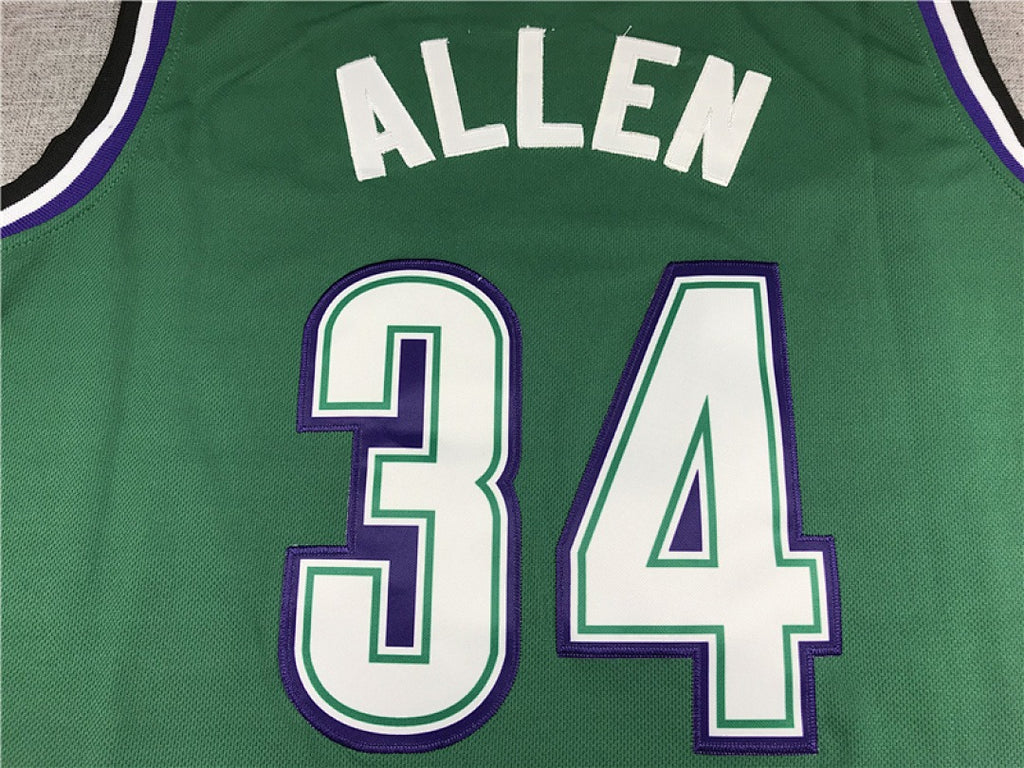 Milwaukee Bucks #34 Ray Allen Retro NBA Jersey – Sizes S–XXXL