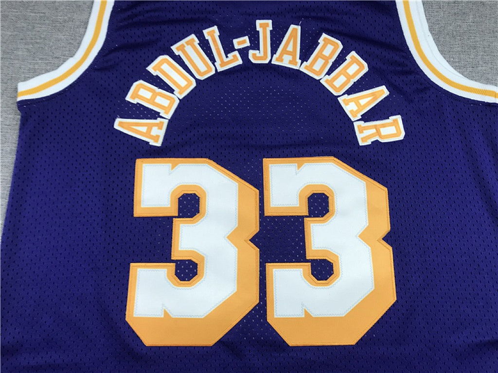 Kareem Abdul-Jabbar #33 Los Angeles Lakers NBA Retro Embroidered Jersey – Sizes S-XXXL