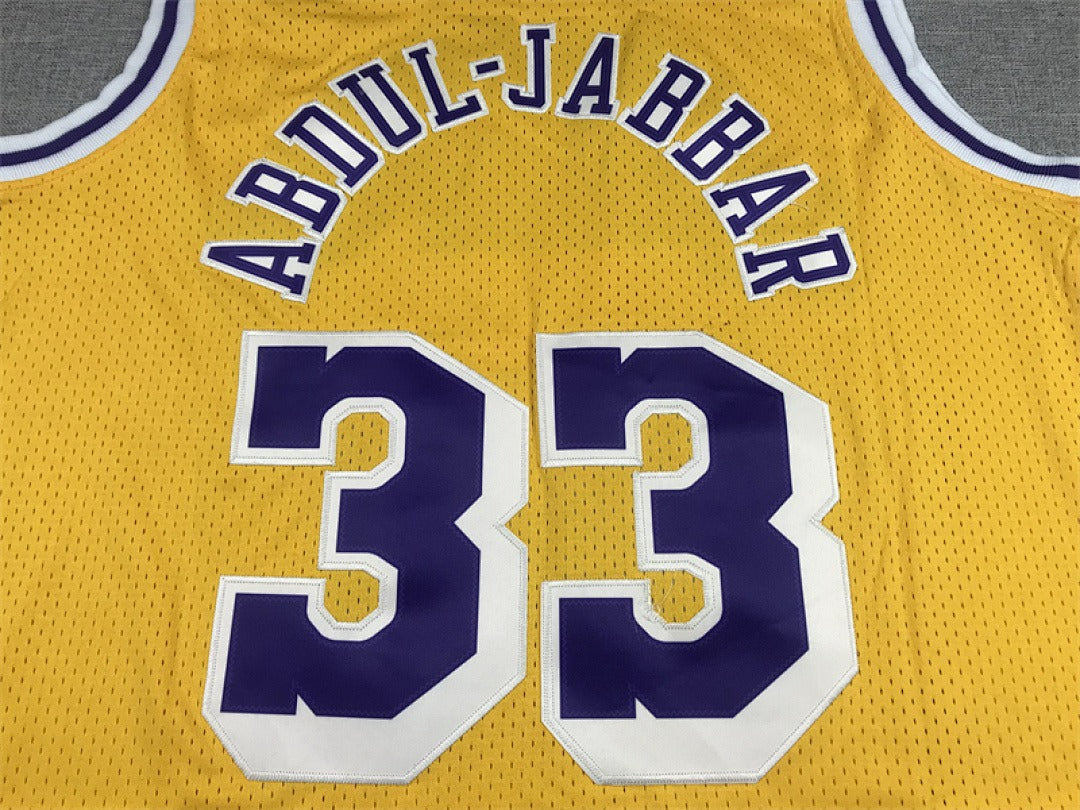 Kareem Abdul-Jabbar #33 Los Angeles Lakers NBA Retro Embroidered Jersey – Sizes S-XXXL