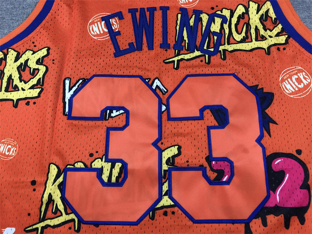 New York Knicks #33 Patrick Ewing Retro NBA Jersey – Sizes S–XXXL