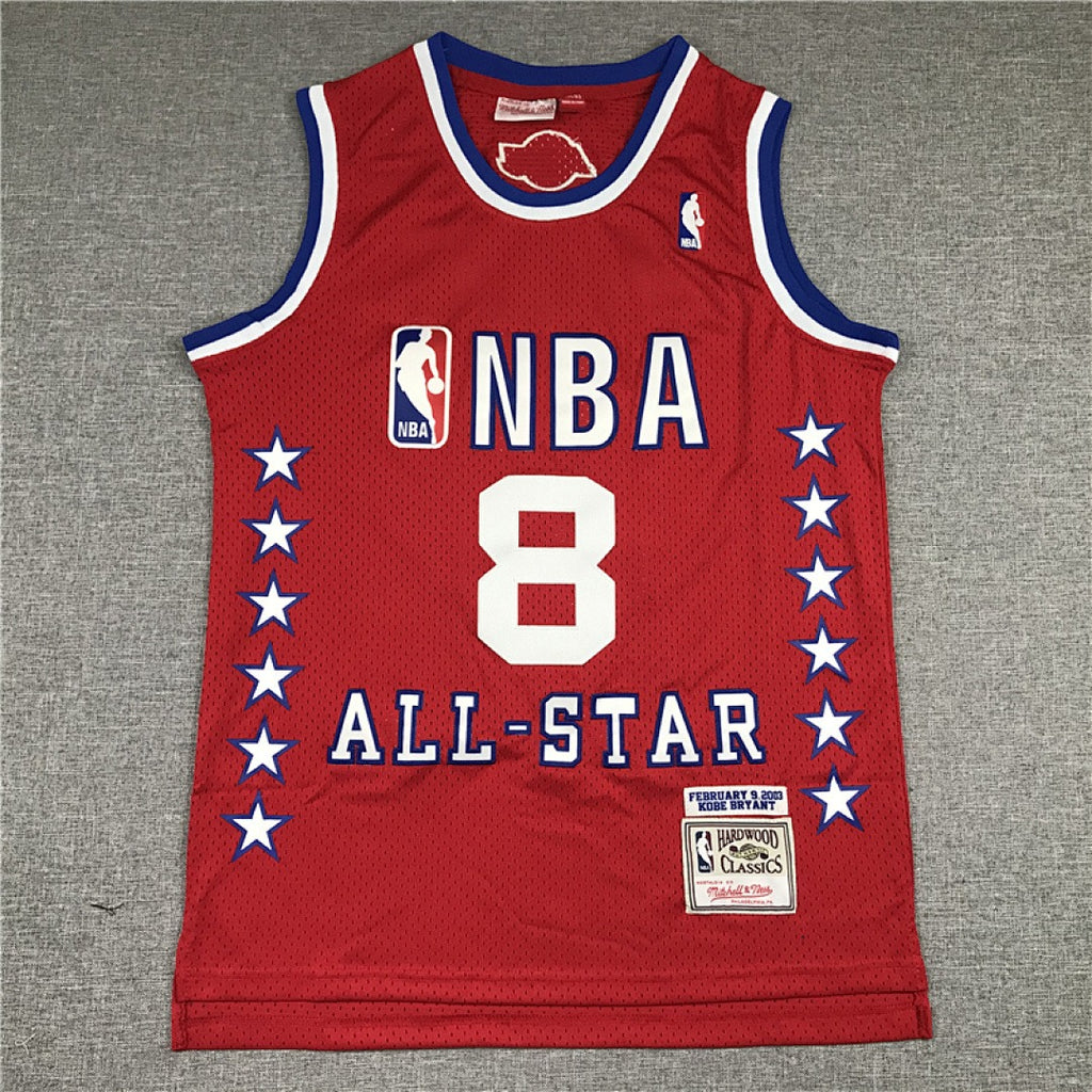Los Angeles Lakers Kobe Bryant #8 2003 NBA All-Star Game Retro Embroidered Jersey – Sizes S-XXXL