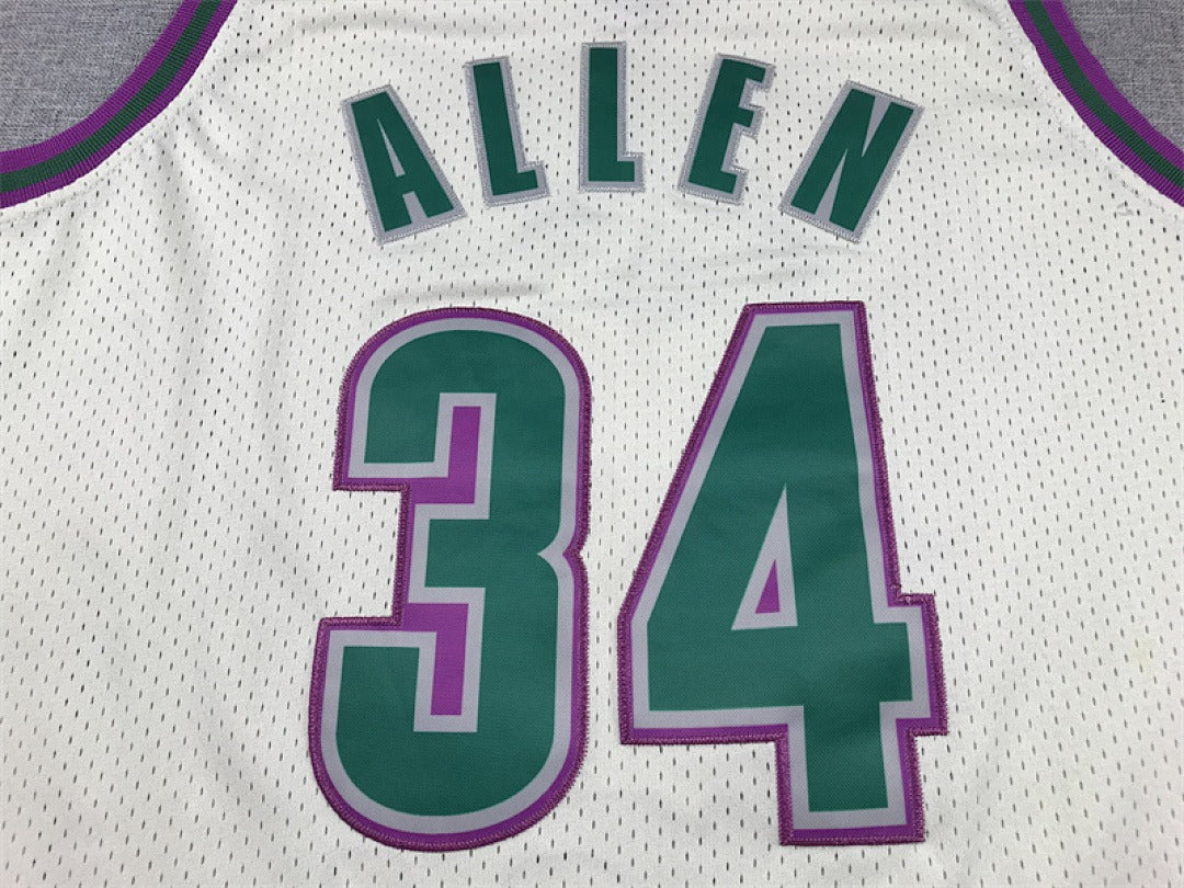 Milwaukee Bucks #34 Ray Allen Retro NBA Jersey – Sizes S–XXXL