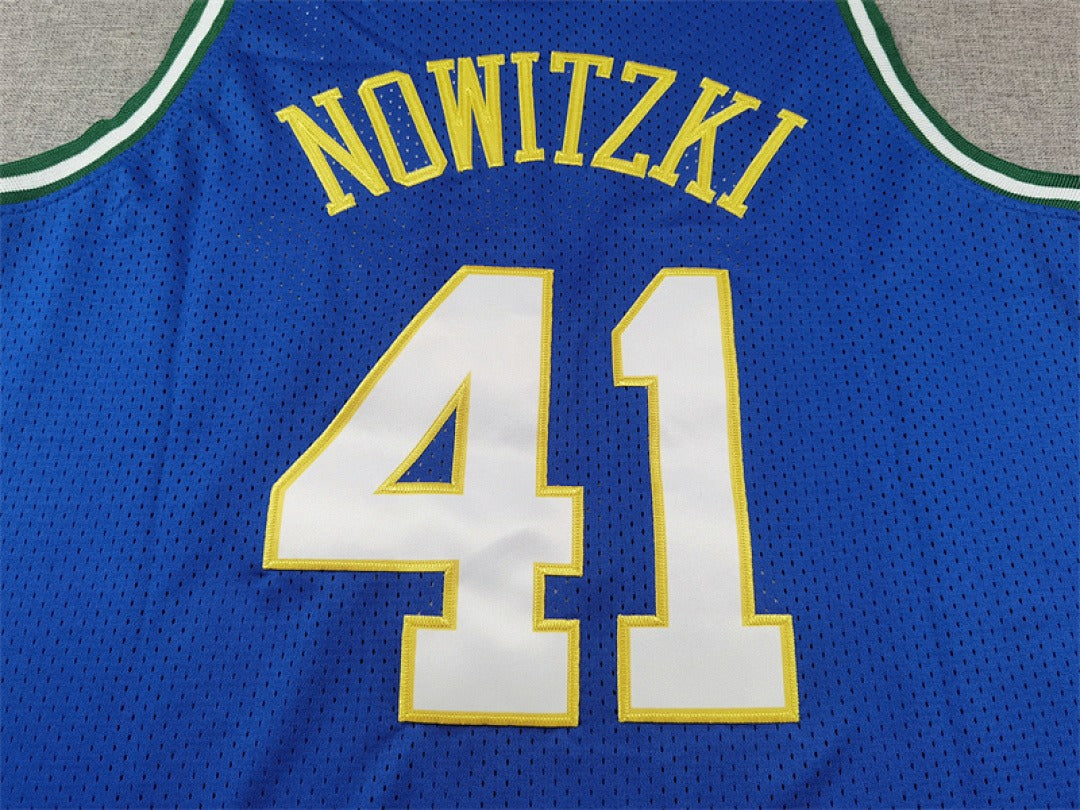 NBA retro Dallas Mavericks #41 Dirk Nowitzki jersey