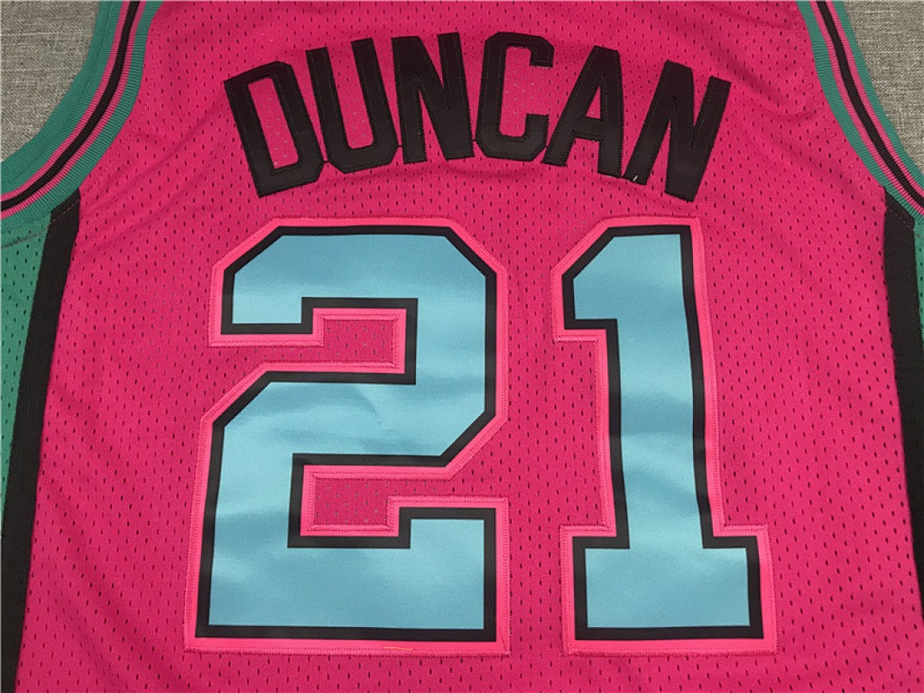 Tim Duncan #21 San Antonio Spurs Retro NBA Jersey – Sizes S–XXXL