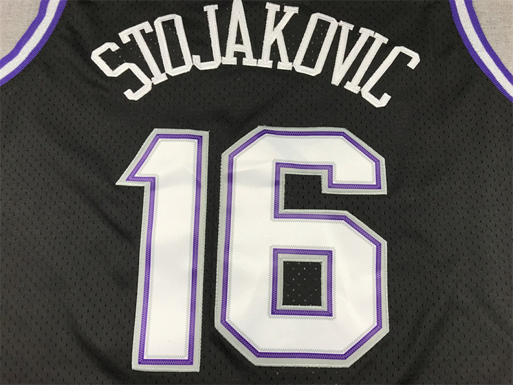 Sacramento Kings Stojakovic #16 NBA Retro Embroidered Jersey – Sizes S-XXXL