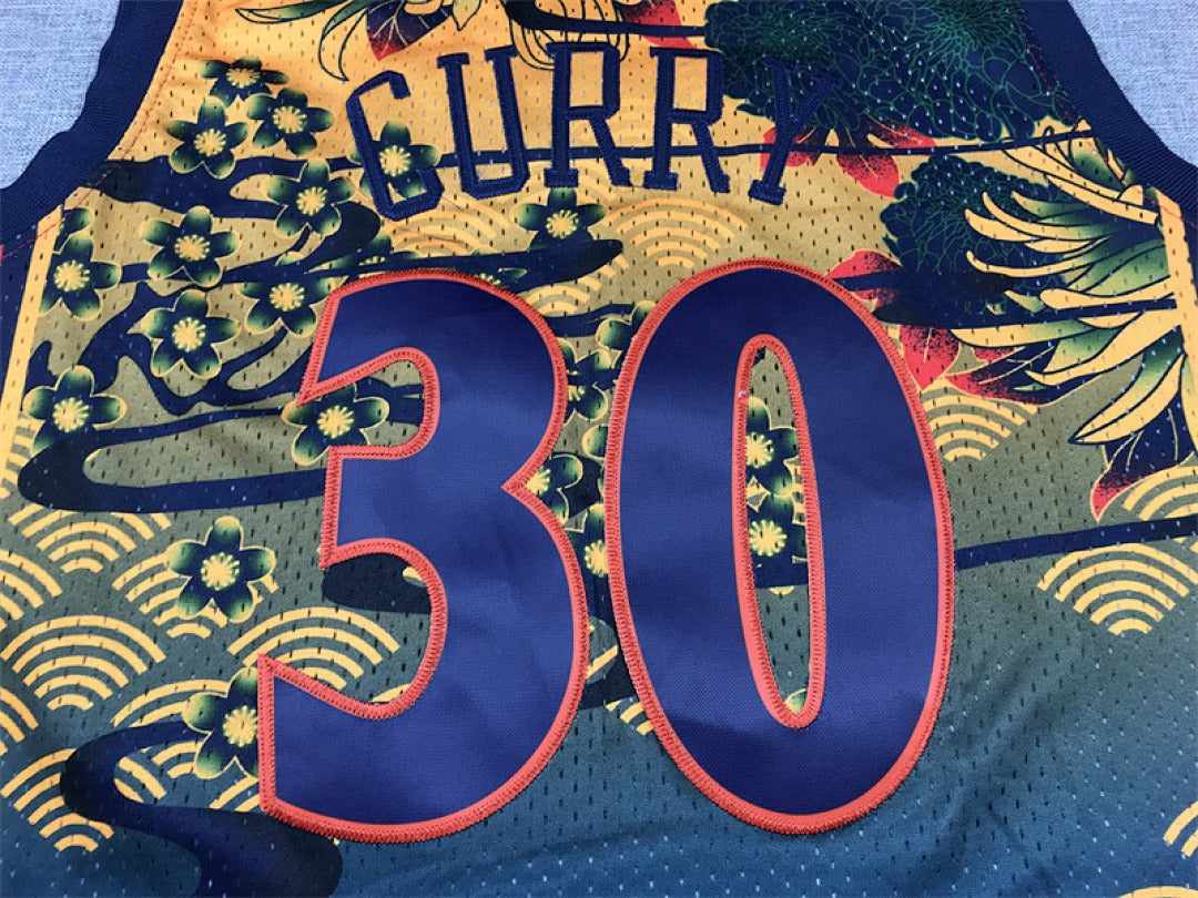 Retro NBA Golden State Warriors #30 Curry jersey
