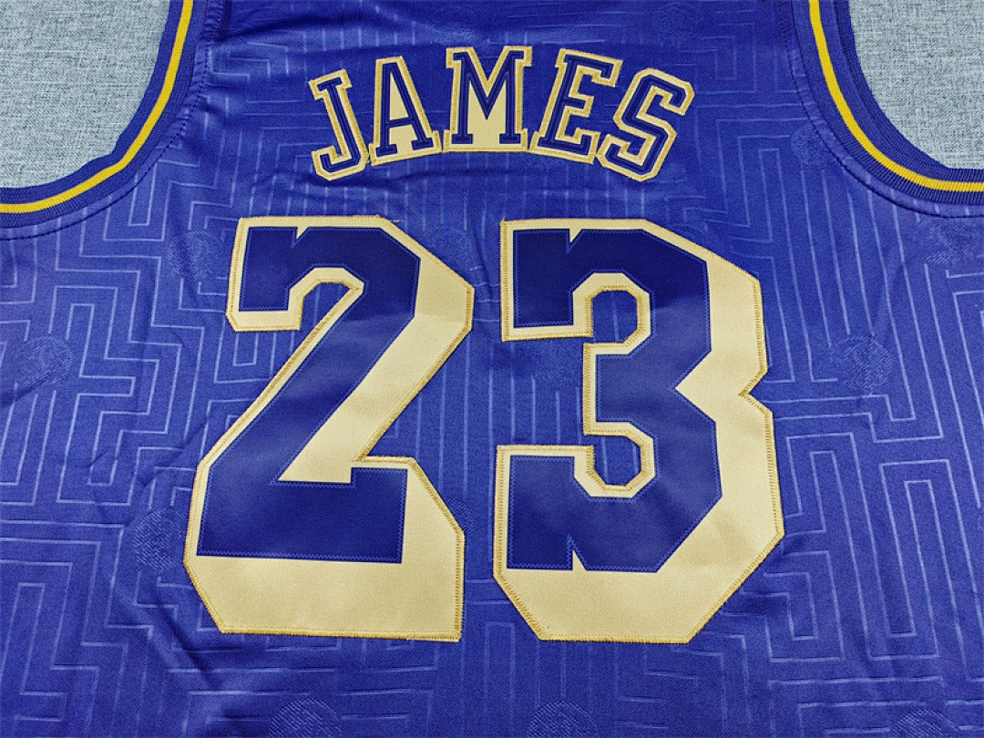 LeBron James #23 Los Angeles Lakers 2023 NBA Retro Embroidered Jersey