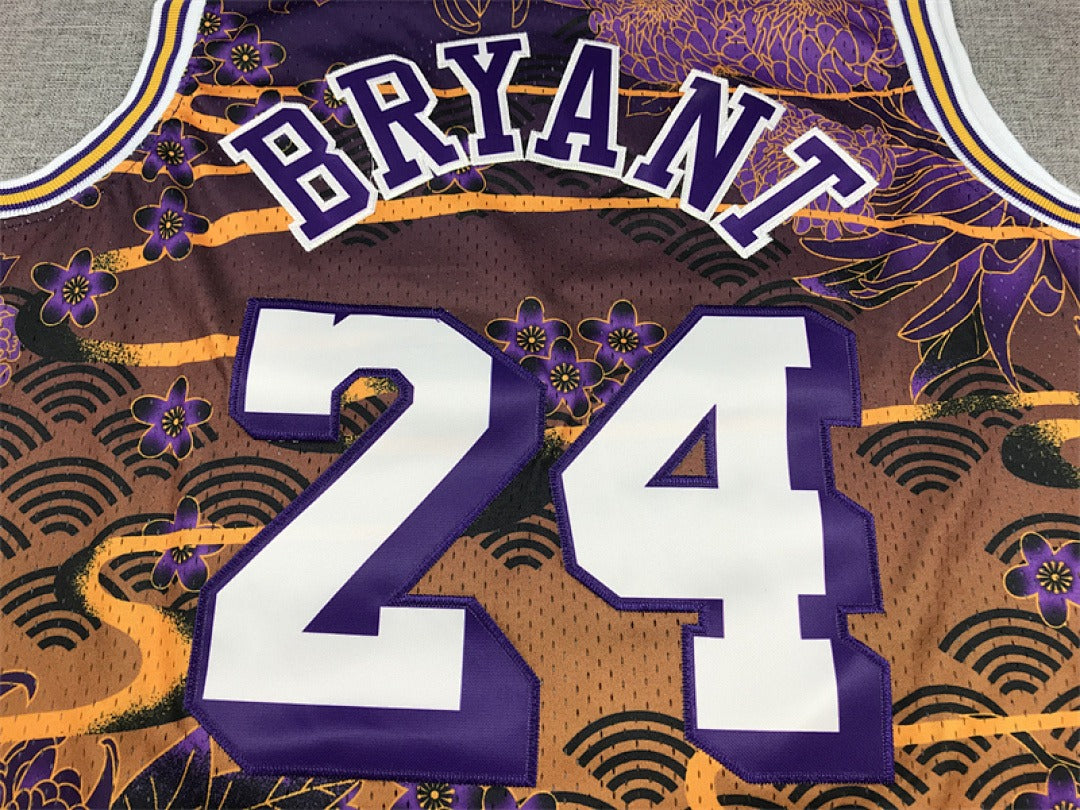 NBA retro version of the Los Angeles Lakers #24 Kobe Bryant jersey