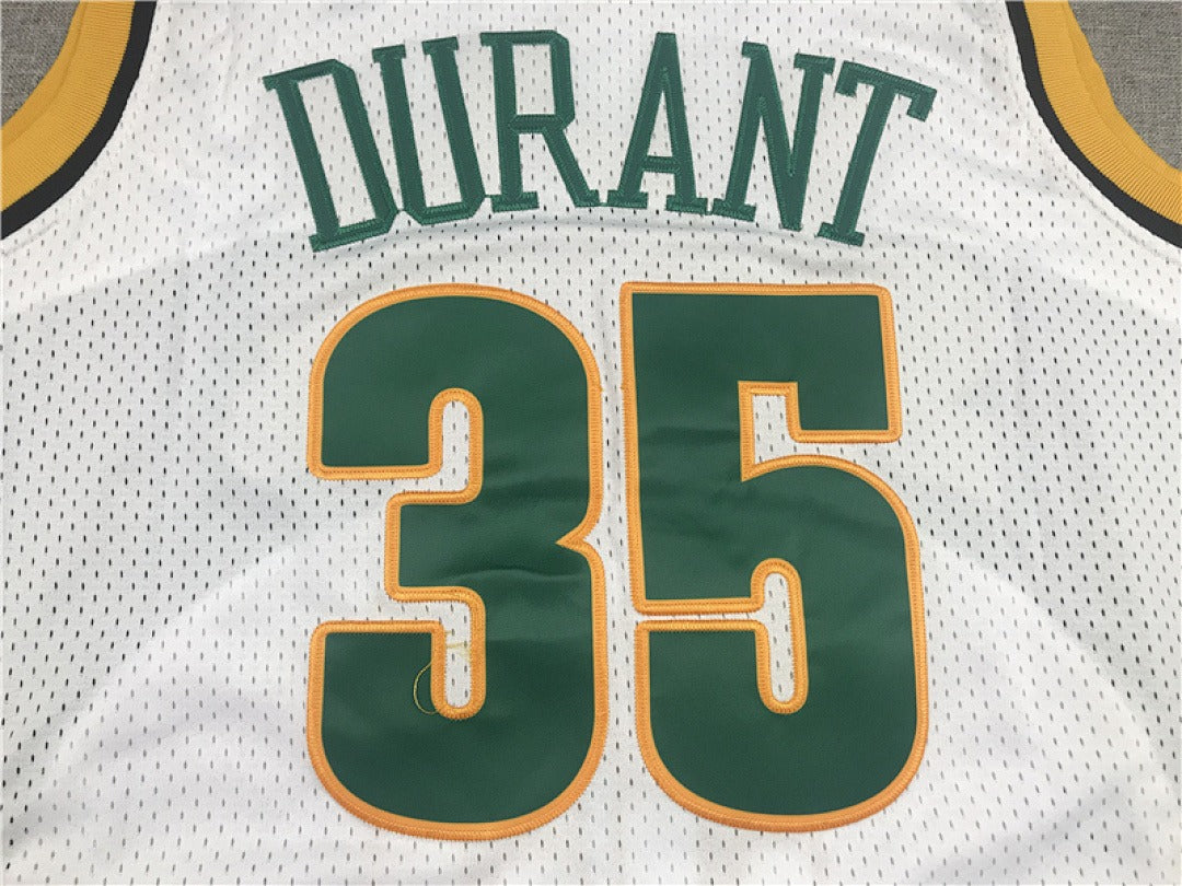 Seattle SuperSonics #35 Kevin Durant NBA Retro Embroidered Jersey – Sizes S-XXXL