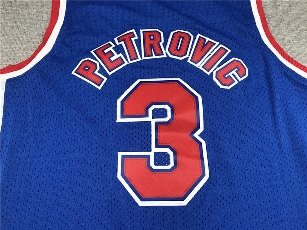 NBA Retro New Jersey Nets Petovic #3 Jersey