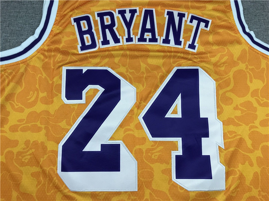 Kobe Bryant #24 Los Angeles Lakers NBA Retro Collaboration Embroidered Jersey