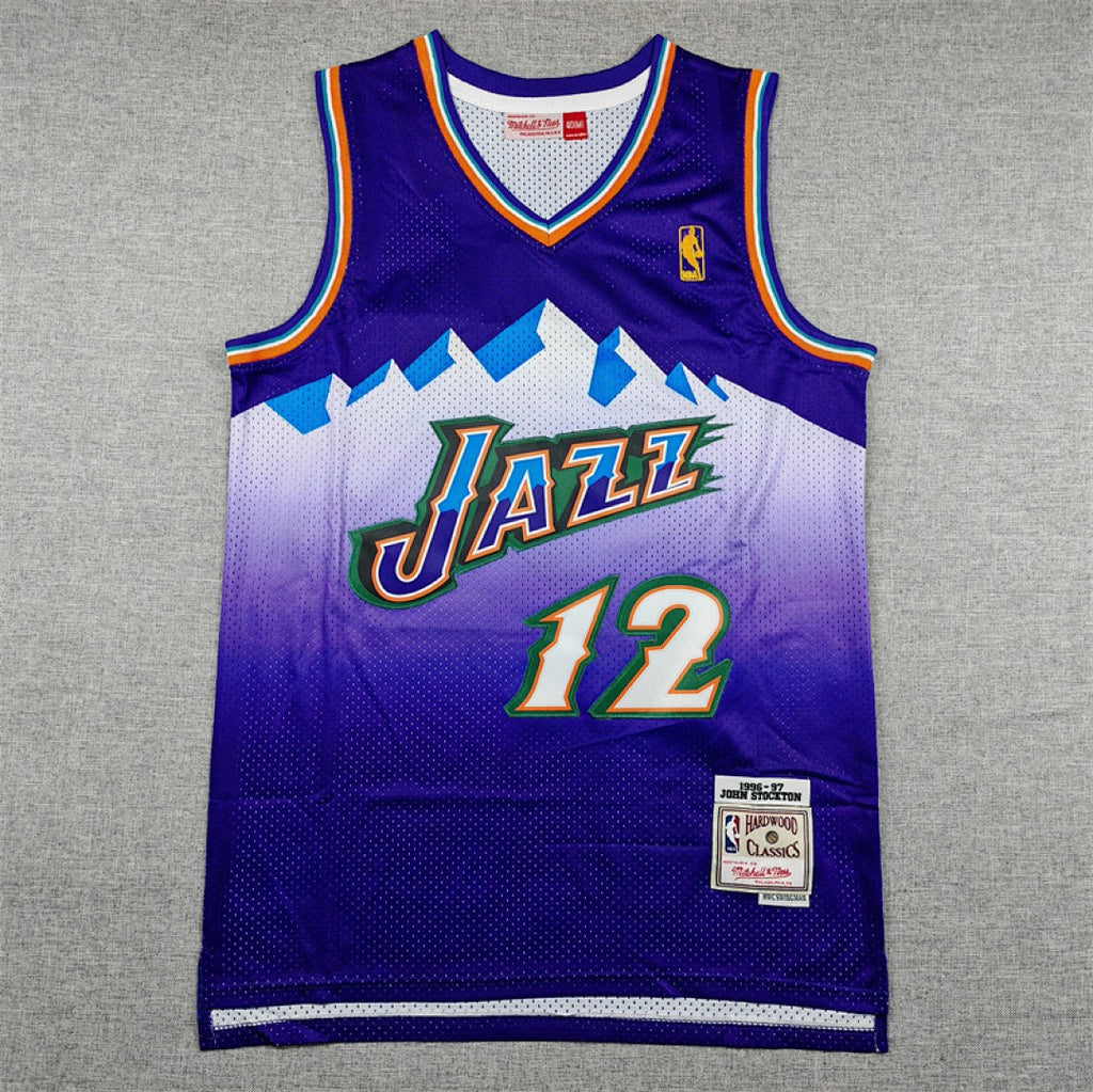 NBA retro version of the Utah Jazz #12 Stockton jersey