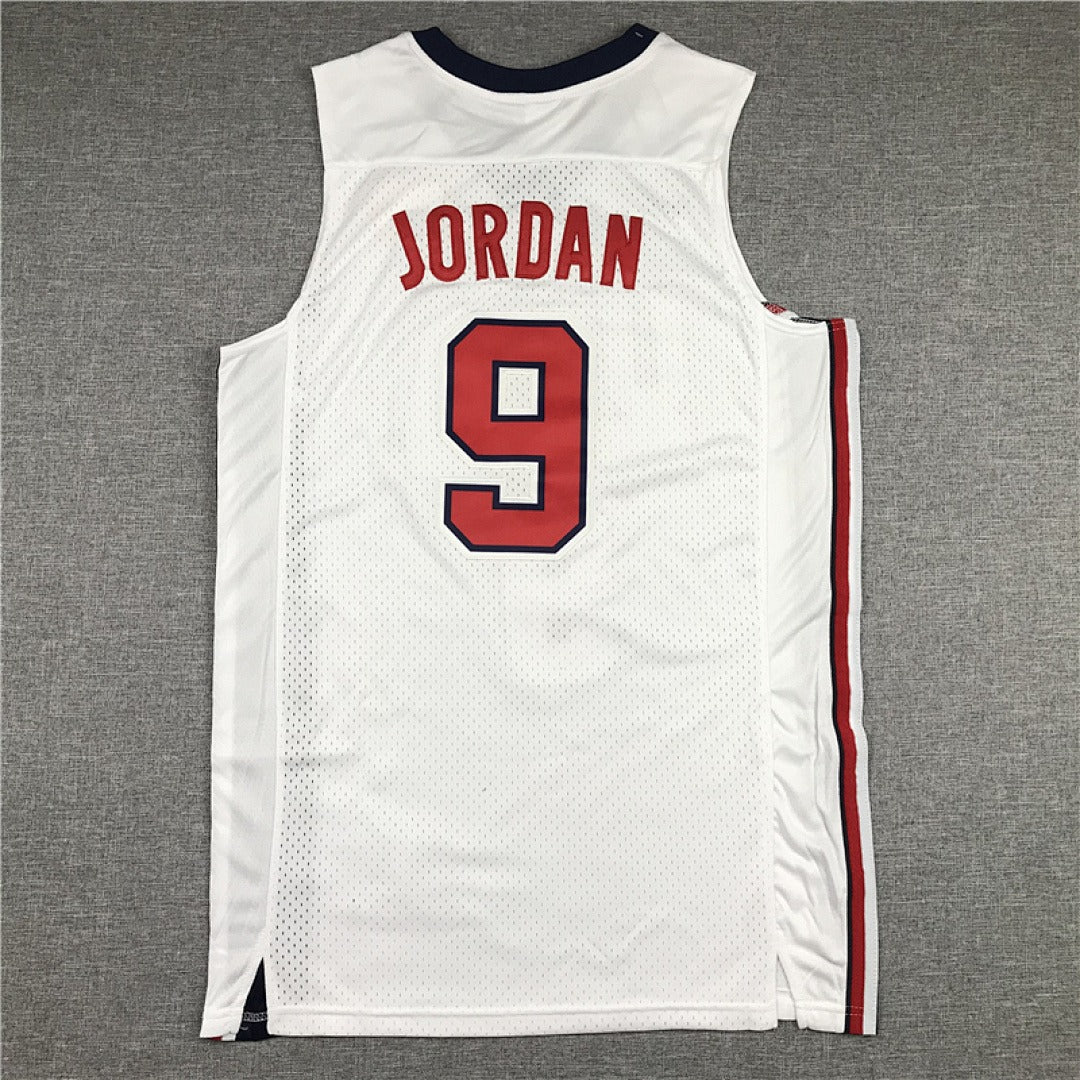 USA Basketball Dream Team #9 Jordan Retro Jersey – Sizes S–XXXL