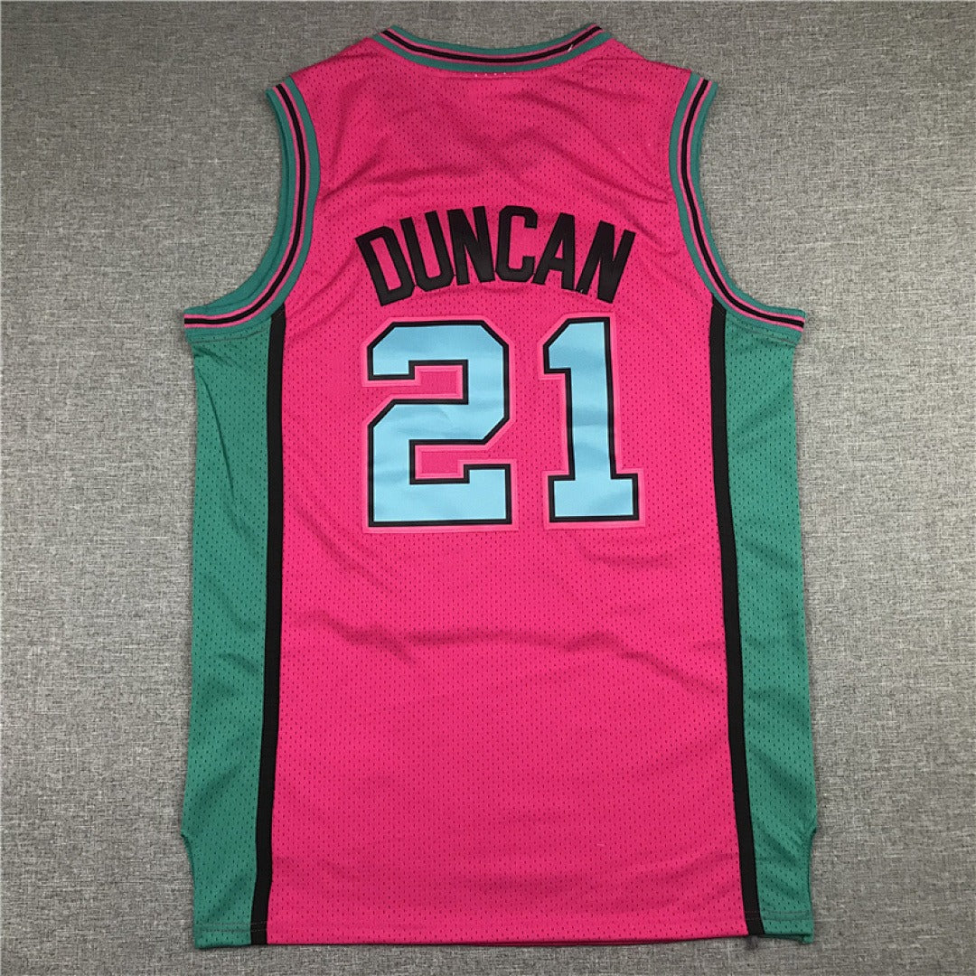 Tim Duncan #21 San Antonio Spurs Retro NBA Jersey – Sizes S–XXXL