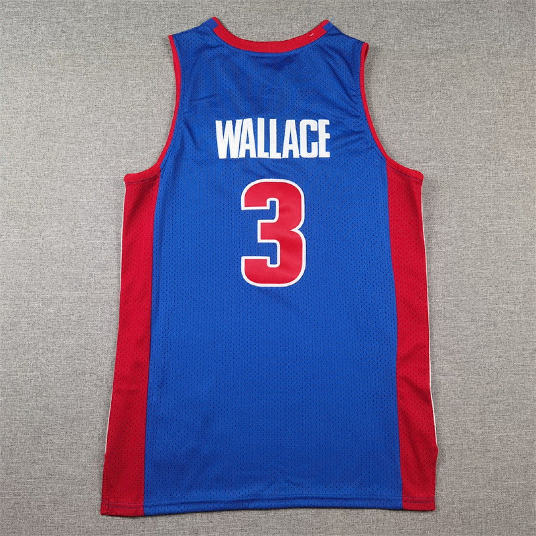 Ben Wallace #3 Detroit Pistons NBA Retro Embroidered Jersey – Sizes S-XXXL