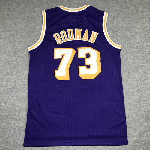 Dennis Rodman #73 Los Angeles Lakers NBA Retro Embroidered Jersey – Sizes S-XXXL