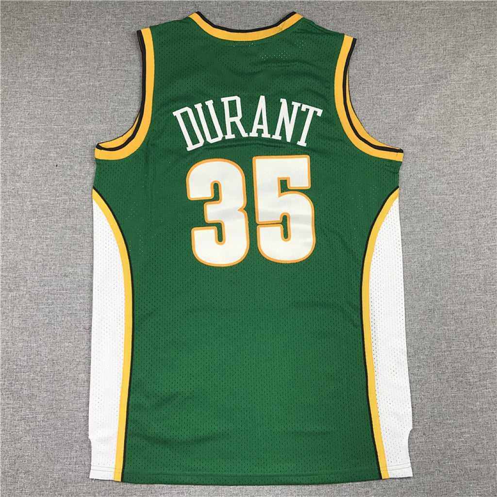 Seattle SuperSonics #35 Kevin Durant NBA Retro Embroidered Jersey – Sizes S-XXXL