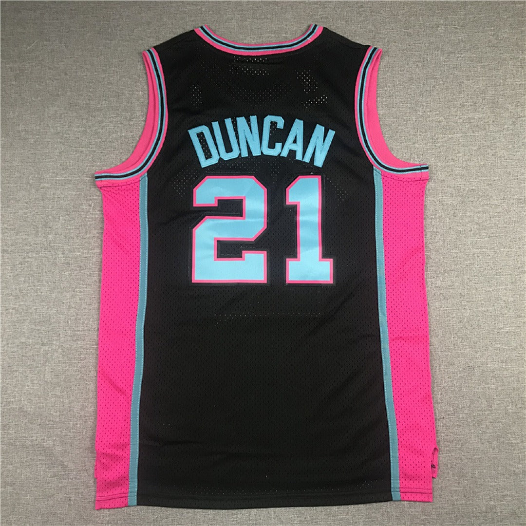 Tim Duncan #21 San Antonio Spurs Retro NBA Jersey – Sizes S–XXXL