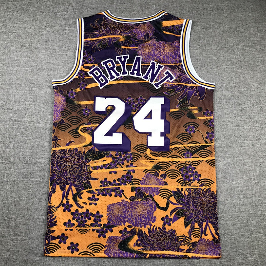 NBA retro version of the Los Angeles Lakers #24 Kobe Bryant jersey