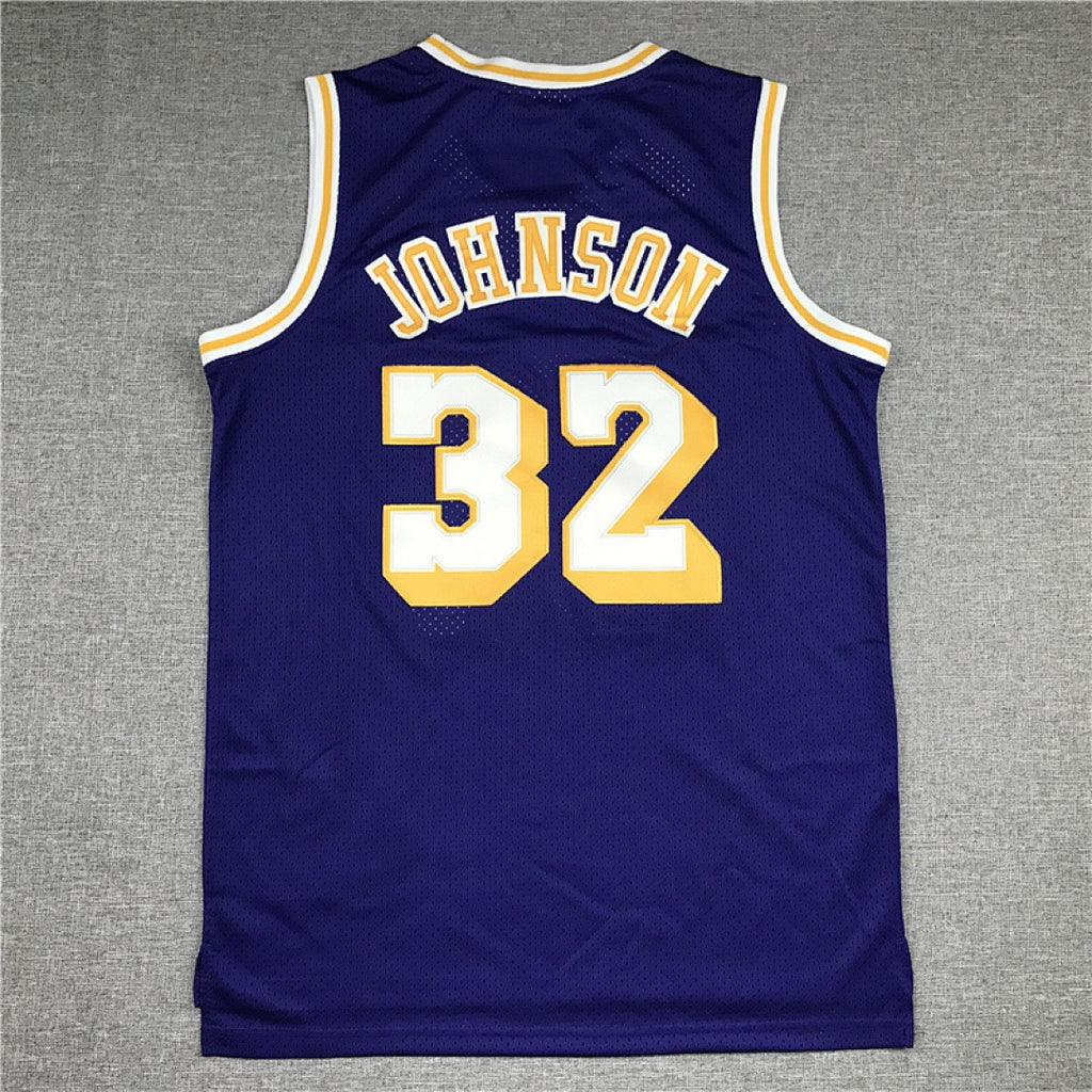 Magic Johnson #32 Los Angeles Lakers NBA Retro Embroidered Jersey – Sizes S-XXXL