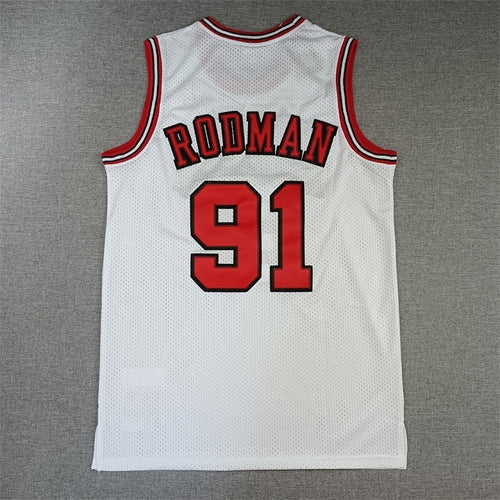 Chicago Rodman #91 NBA Retro Embroidered Jersey – Sizes S-XXXL