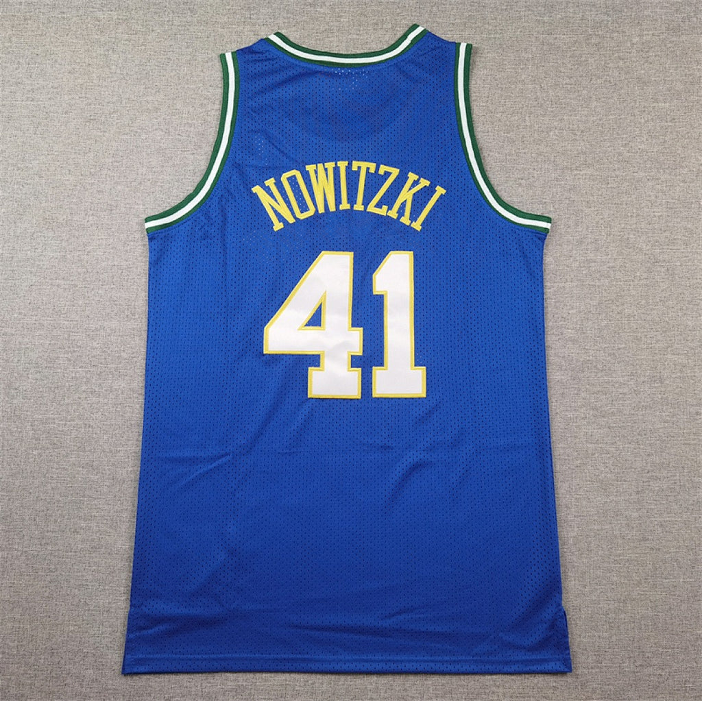 NBA retro Dallas Mavericks #41 Dirk Nowitzki jersey