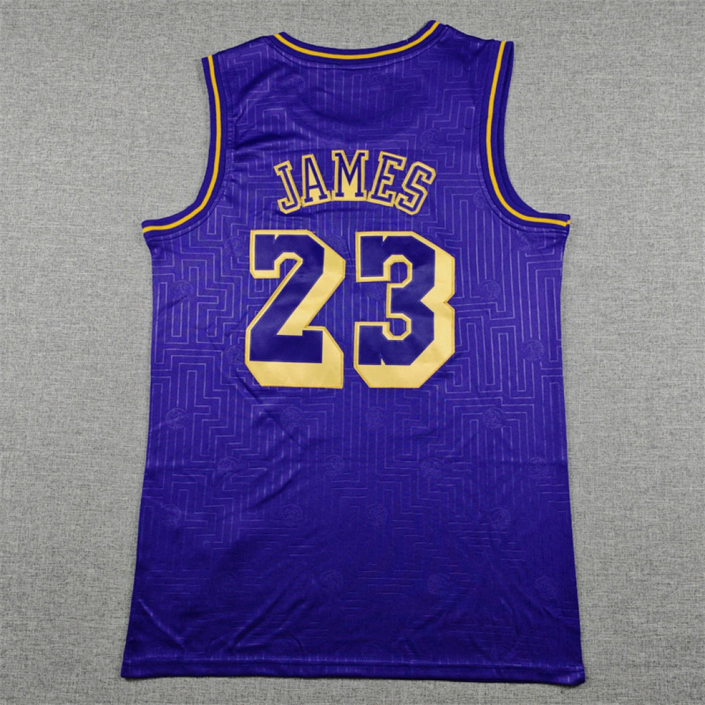 LeBron James #23 Los Angeles Lakers 2023 NBA Retro Embroidered Jersey