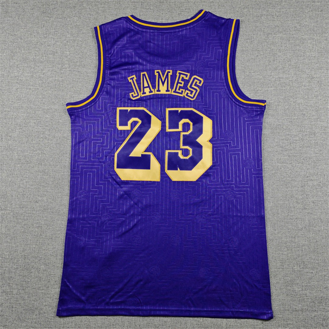 LeBron James #23 Los Angeles Lakers 2023 NBA Retro Embroidered Jersey