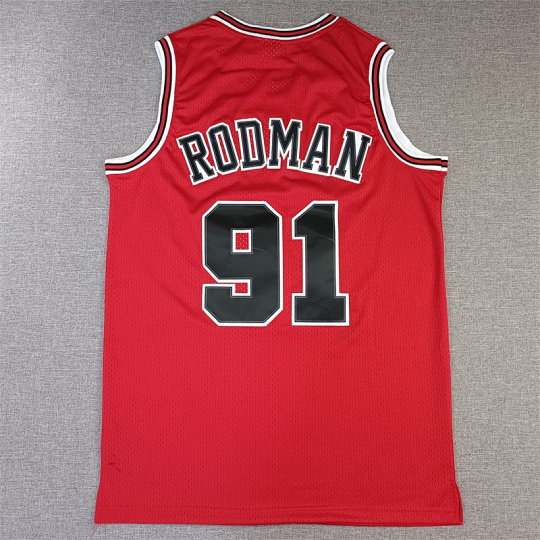 Chicago Rodman #91 NBA Retro Embroidered Jersey – Sizes S-XXXL