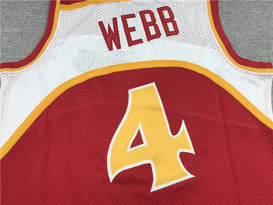 Spud Webb #4 Atlanta Hawks Retro NBA Jersey – Sizes S–XXXL