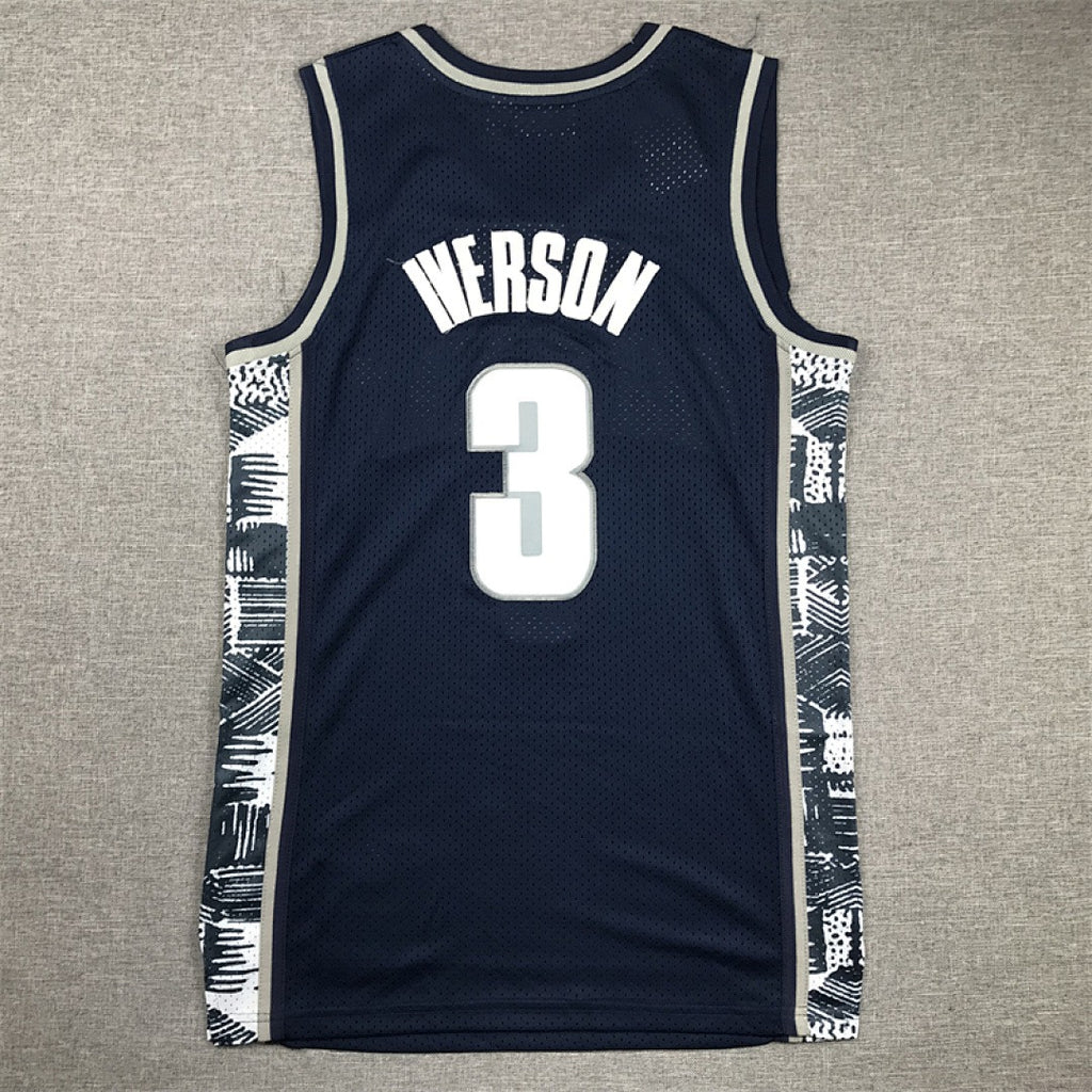 Georgetown Hoyas #3 Allen Iverson Retro NCAA Jersey – Sizes S–XXXL
