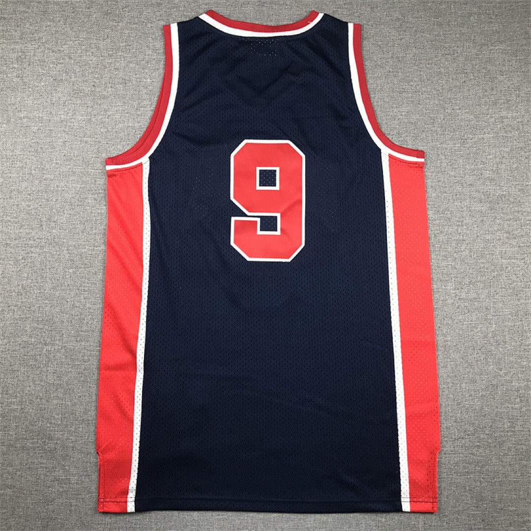 1984 Olympics USA Basketball #9 Retro Embroidered Jersey – Sizes S-XXXL
