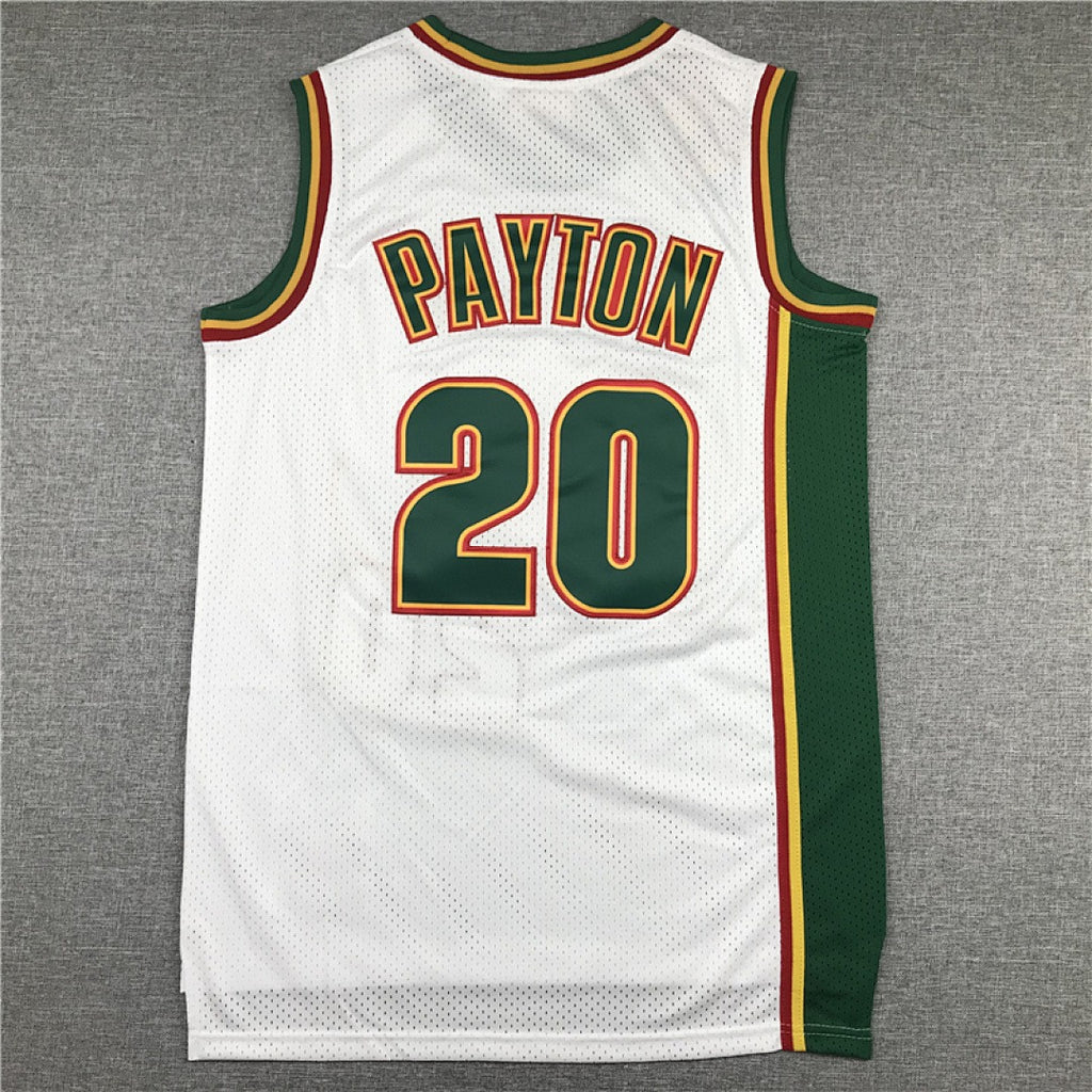 Seattle SuperSonics Gary Payton #20 NBA Retro Embroidered Jersey – Sizes S-XXXL
