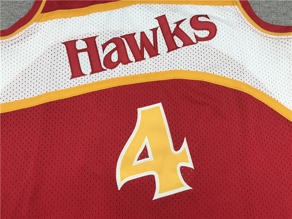 Spud Webb #4 Atlanta Hawks Retro NBA Jersey – Sizes S–XXXL