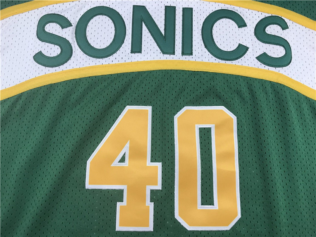 Shawn Kemp #40 Seattle SuperSonics Retro Embroidered Jersey – Sizes S-XXXL