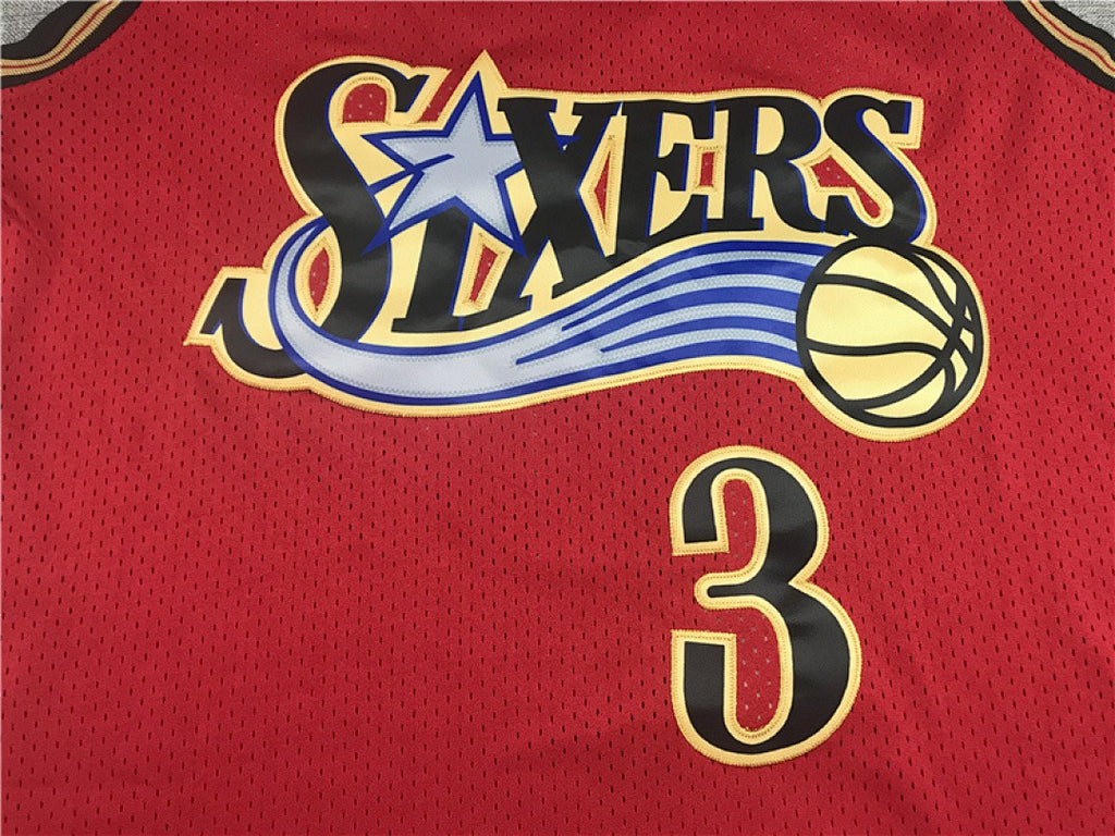 Philadelphia 76ers Allen Iverson #3 NBA Retro Embroidered Jersey – Sizes S-XXXL