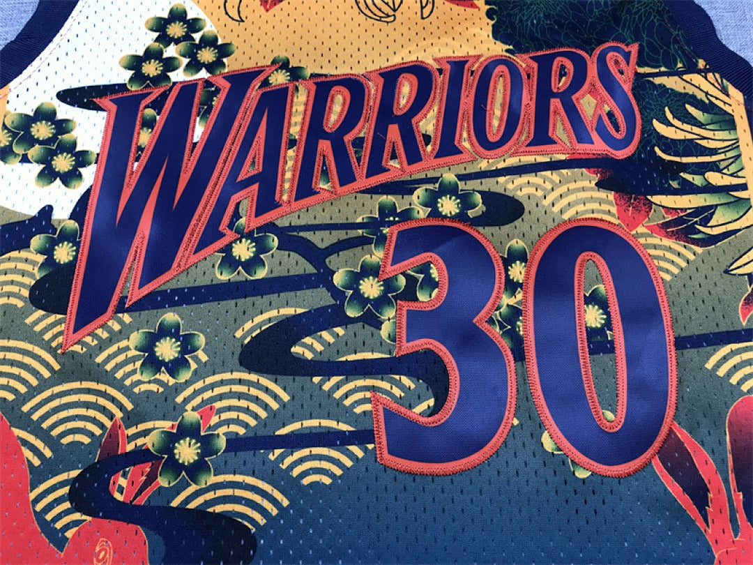 Retro NBA Golden State Warriors #30 Curry jersey