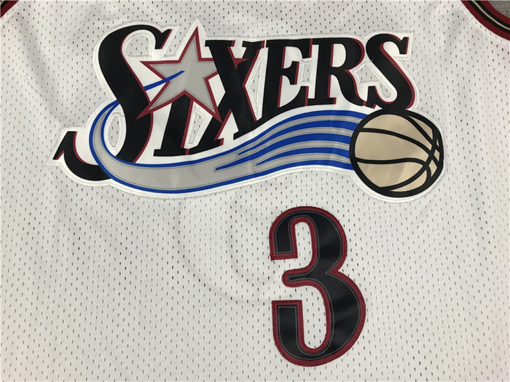 Philadelphia 76ers Allen Iverson #3 NBA Retro Embroidered Jersey – Sizes S-XXXL