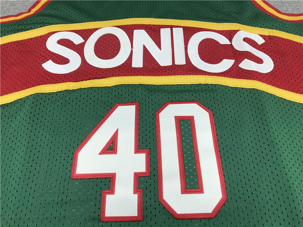 Shawn Kemp #40 Seattle SuperSonics Retro Embroidered Jersey – Sizes S-XXXL