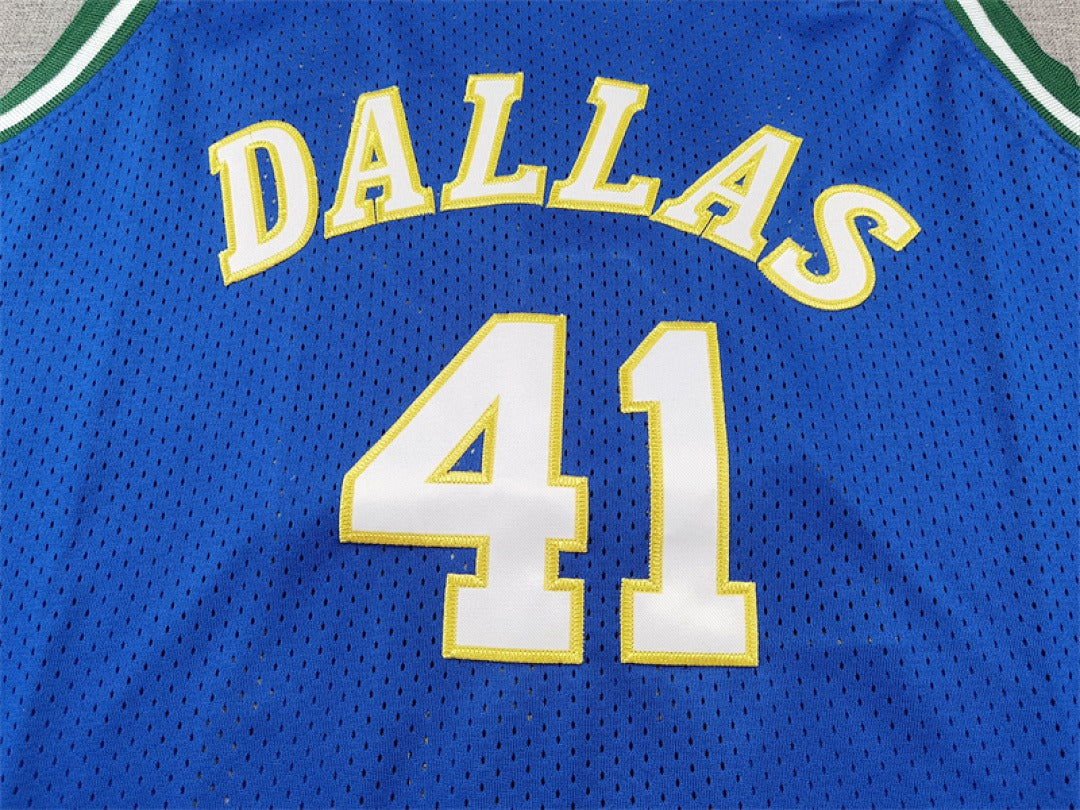 NBA retro Dallas Mavericks #41 Dirk Nowitzki jersey