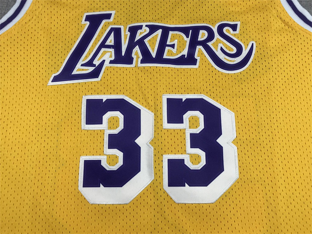 Kareem Abdul-Jabbar #33 Los Angeles Lakers NBA Retro Embroidered Jersey – Sizes S-XXXL
