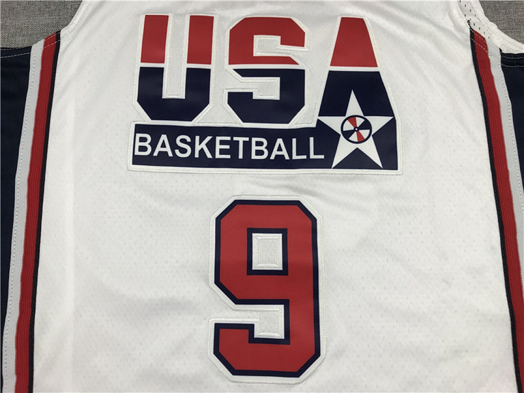 USA Basketball Dream Team #9 Jordan Retro Jersey – Sizes S–XXXL
