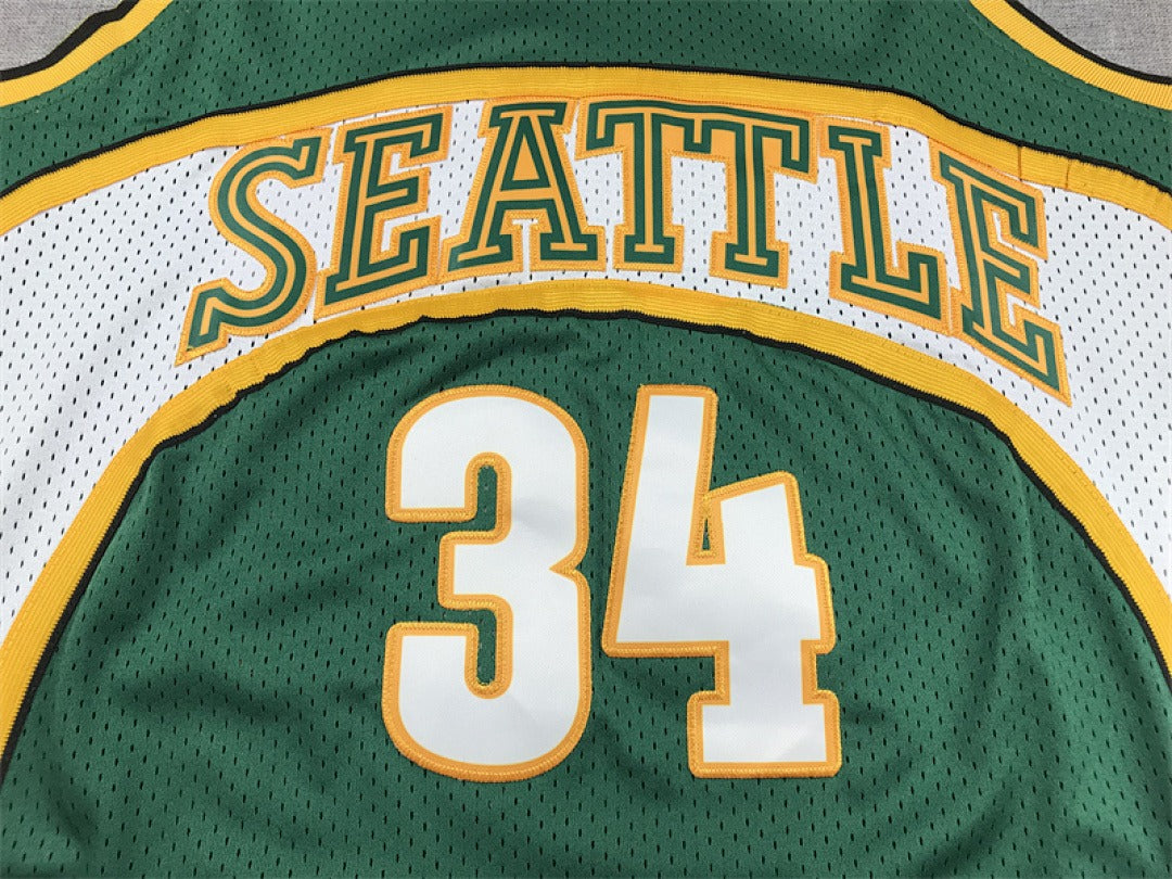 Ray Allen #34 Seattle SuperSonics NBA Retro Embroidered Jersey